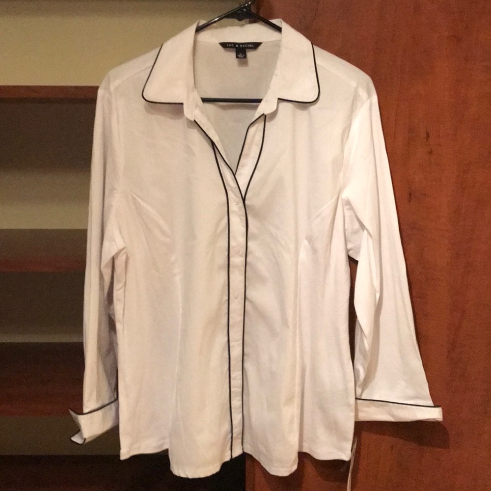 White button down top
